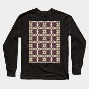 Crab Looking, Purple and Green Pattern - WelshDesignsTP003 Long Sleeve T-Shirt